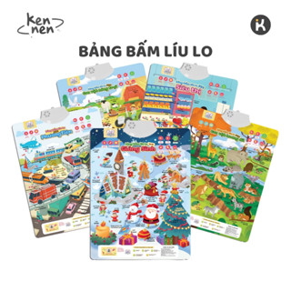  Bảng bấm líu lo Ú ÒA song ngữ Anh - Việt 5 chủ đề Bảng học thông minh cho bé từ 6 tháng tuổi 