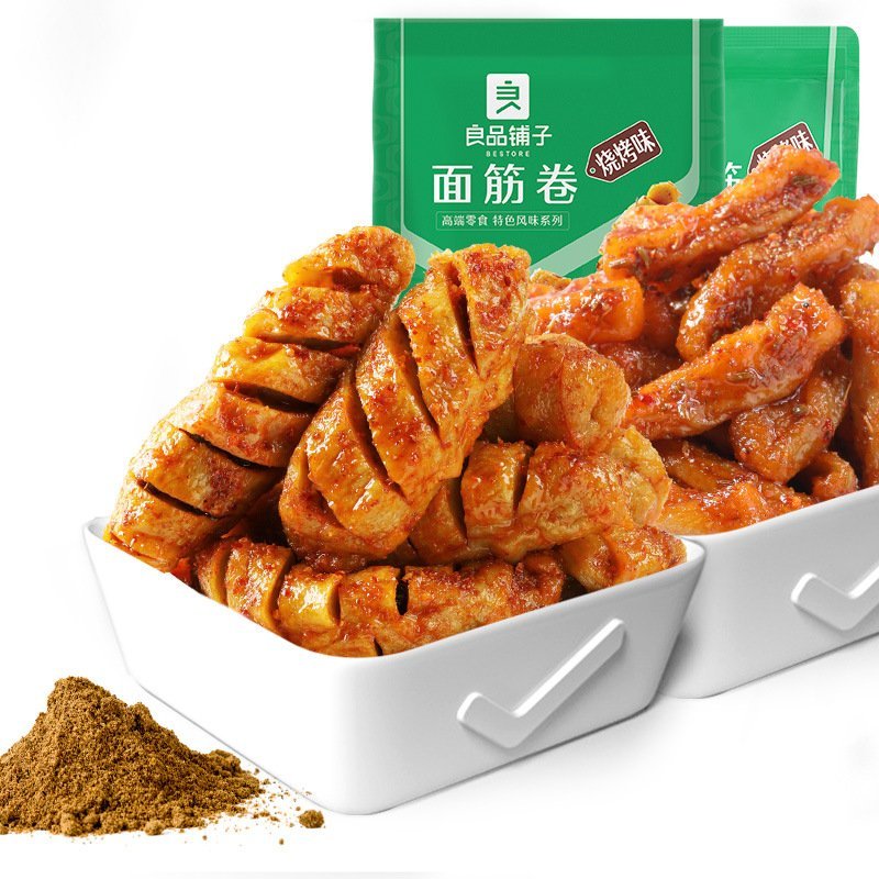 Bánh cuộn gluten Bestore vị BBQ120g Snack đậu phụ cay, gói nhỏ hoài niệm tuổi thơ