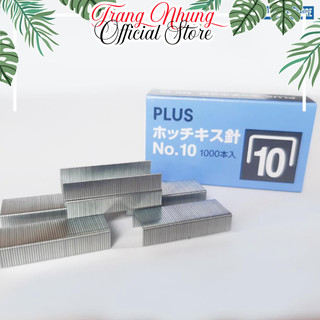 Combo 10 Hộp (10 x 1,000 = 10,000 chiếc) Đạn ghim, Kim Bấm Số 10 Plus Nhật Bản