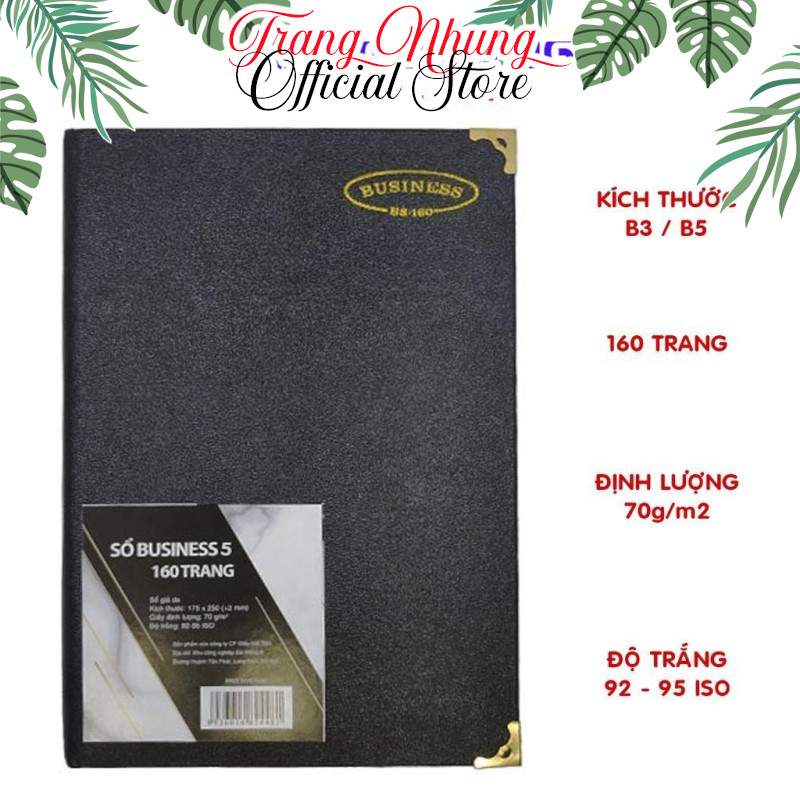Sổ bìa da Hải Tiến B3 /B5 160 Trang