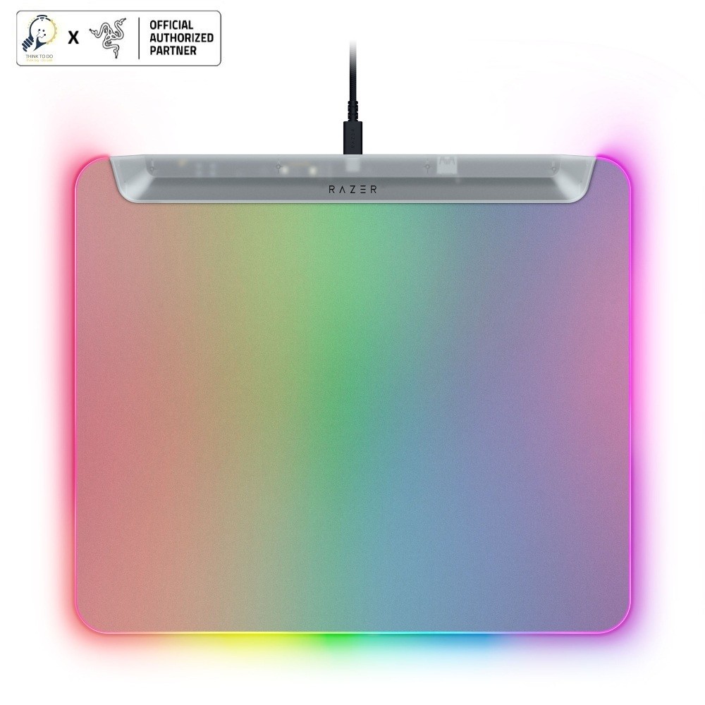 Lót Chuột Razer Firefly V2 Pro Phantom White Edition | USB 2.0 TÍCH HỢP | Đế Chống Trượt | Bề Mặt Si