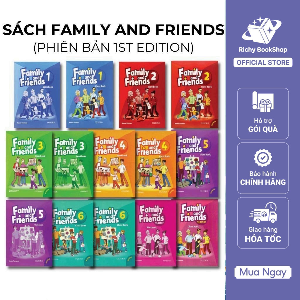 Sách - Family And Friends - phiên bản 1ST (Class Book + WorkBook)