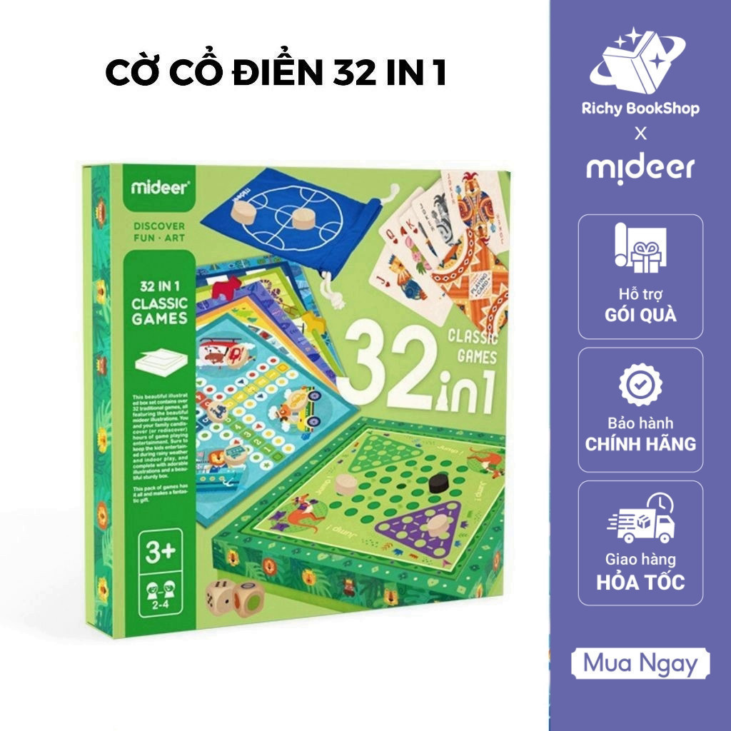 Đồ chơi Cờ cổ điển Game Mideer Classic Games 32 In 1