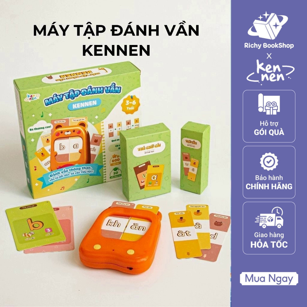 Máy tập đánh vần Kennen, học đánh vần Tiếng Việt cho bé tiền Tiểu học và Tiểu học