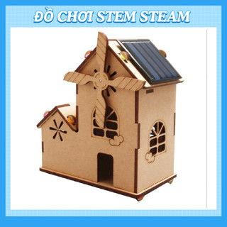  Nhà cối xay gió năng lượng mặt trời mẫu 2 - Đồ chơi giáo dục STEM STEAM 