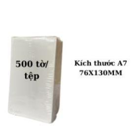 Giấy A7 in nhiệt 76x130 hàng xịn, 500 tờ/tệp, in đơn TMĐT, tự dính, chống nước TL