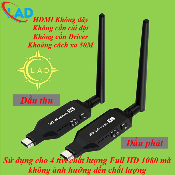 HDMI không dây 200m sử dụng cho 4 tivi hoặc máy chiếu (LAD200m) 2026