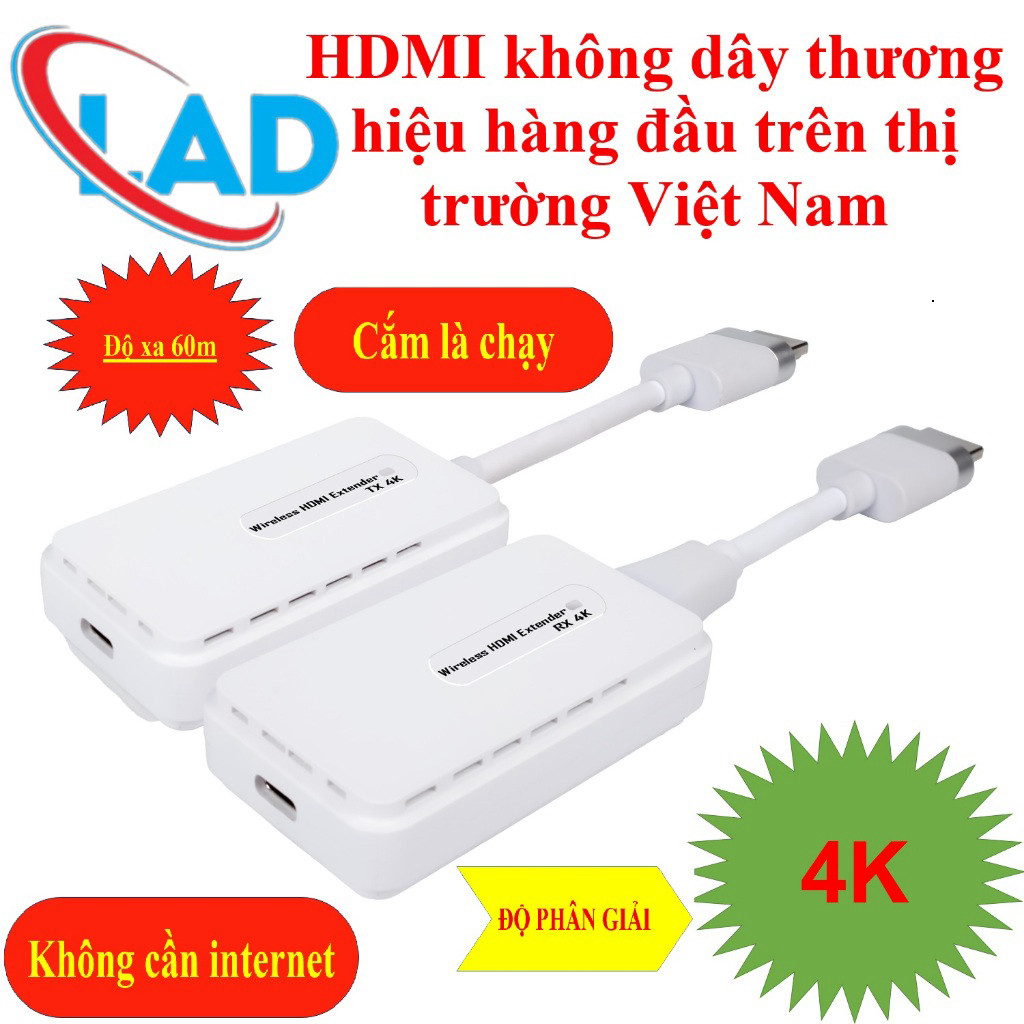 HDMI không dây 200M Full HD 1080 sử dụng cho 4 tivi (LAD200m) 2026