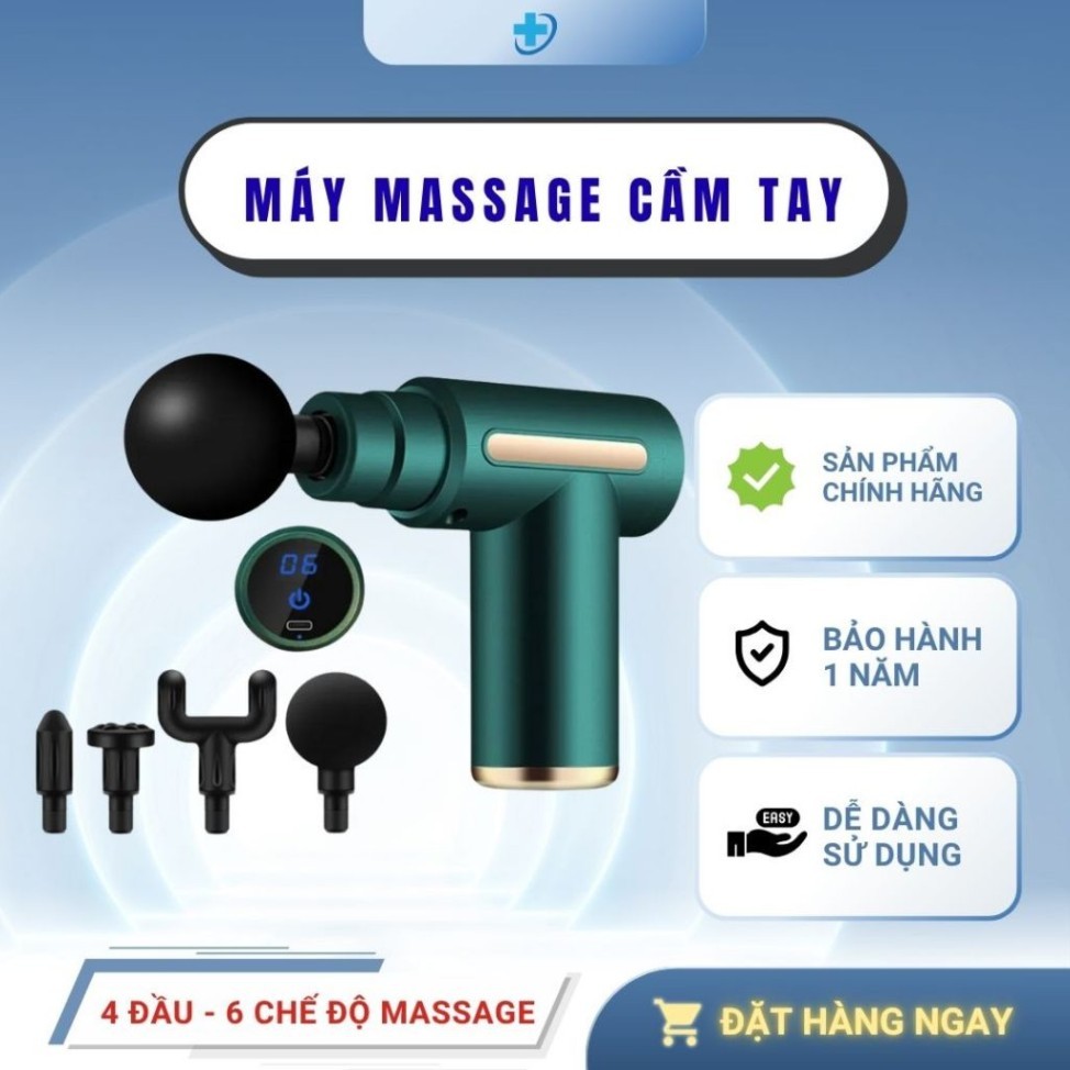 Máy Massage cơ tay Gun KH OSK-802 ( 4 ĐẦU, 6 CHẾ ĐỘ ) - Súng Massage cầm tay