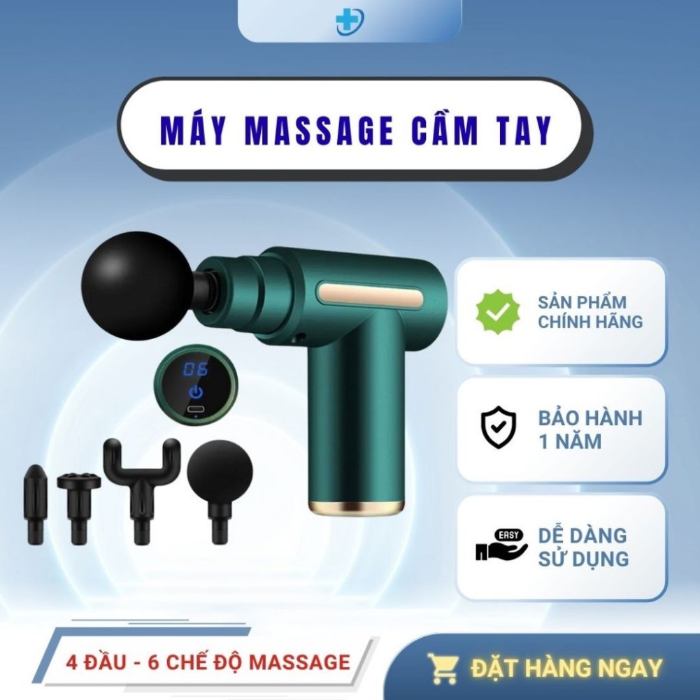 Máy Massage cơ tay Gun KH OSK-802 ( 4 ĐẦU, 6 CHẾ ĐỘ ) - Súng Massage cầm tay