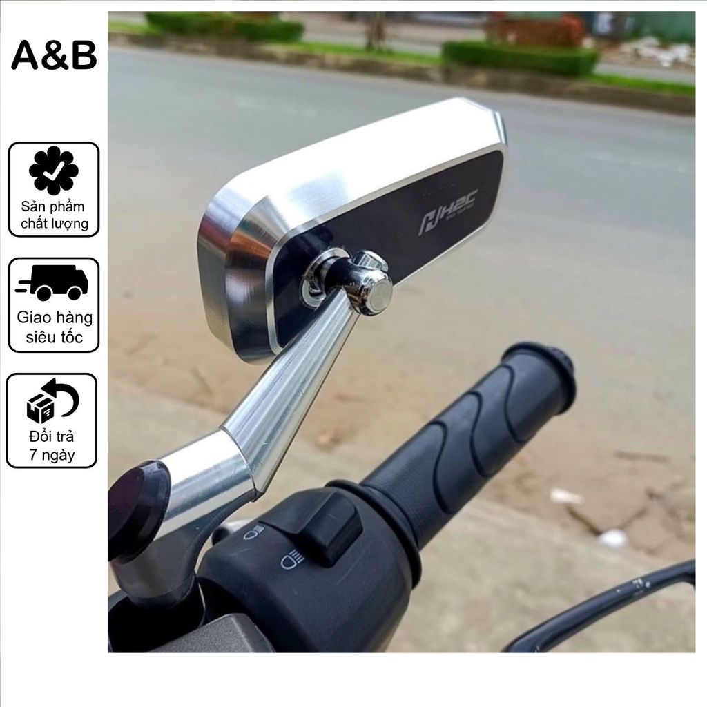 Gương H2C Vuông Chân Ngắn Full CNC- Sản Phẩm Chất Lượng Cao, Gương H2C Chân Ngắn Kính Trắng Cao Cấp