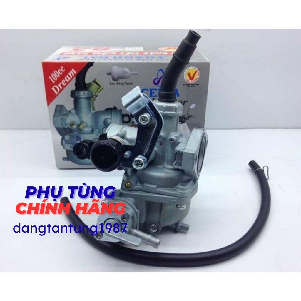 Chế hòa khí Dream 100cc, Wave 100cc hãng Centa (bình xăng con cơ cho Honda Drem)