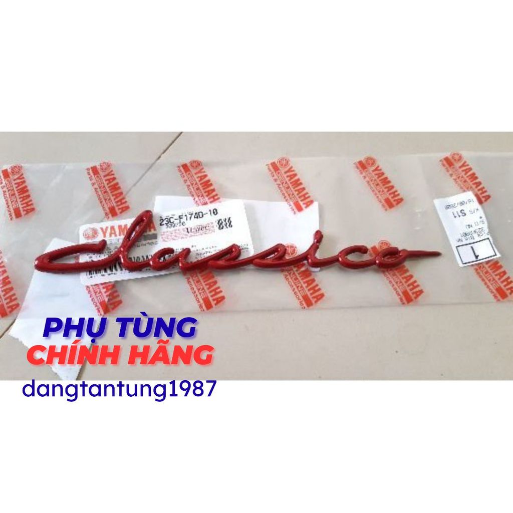 Tem chữ nổi Classico - Đỏ