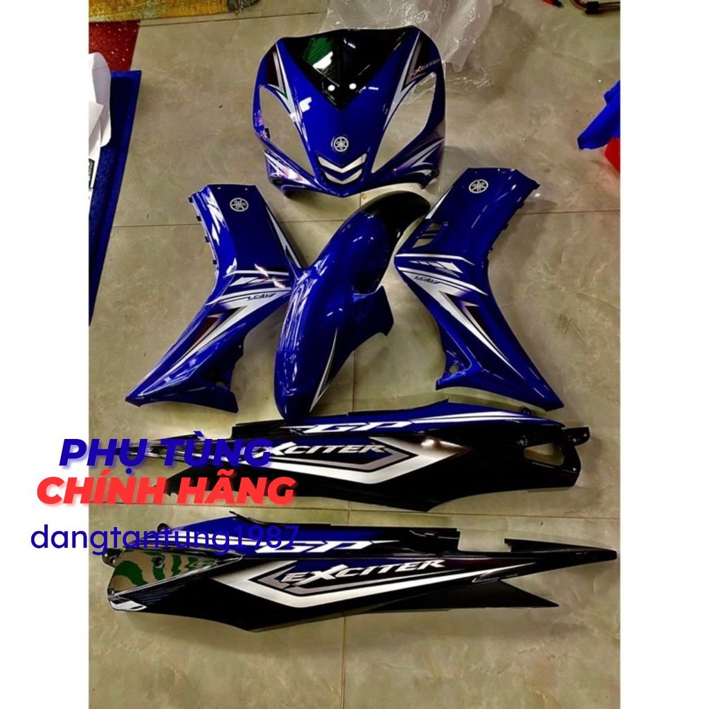 Dàn áo Exciter 135 2005-2010 Màu Xanh GP Yamaha chính hãng