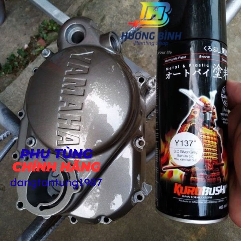 Sơn xịt Samurai màu Xám Bạc - Y137 (400 ml)