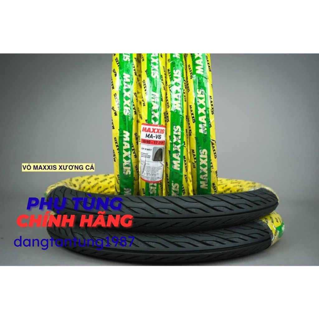 Vỏ lốp xe Maxxis Gai xương cá phượng hoàng V6 (Dùng ruột) 50/90-17, 60/90-17, 70/90-17, 80/90-17