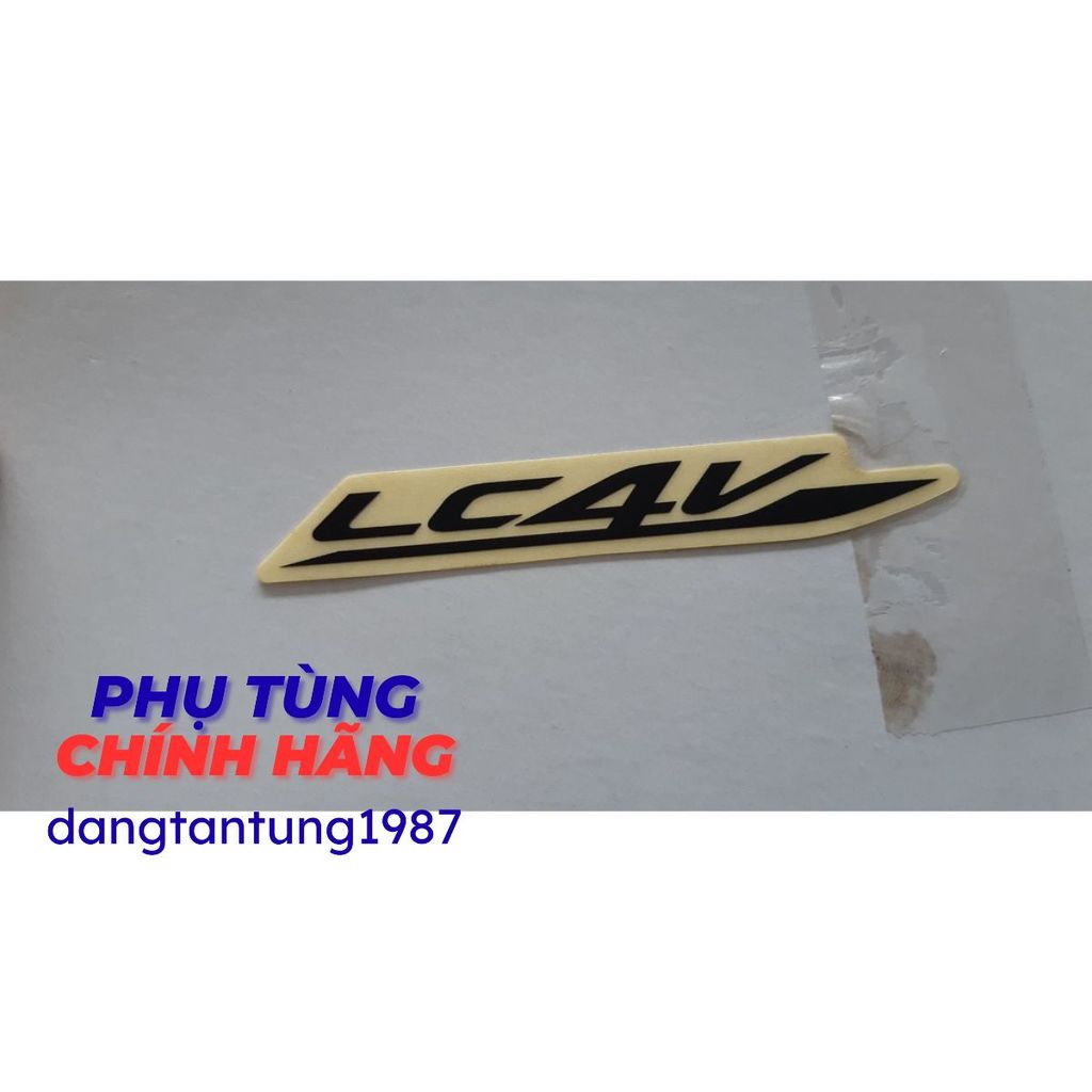 Tem chữ "LC4V" zin chính hãng Yamaha - Màu đen