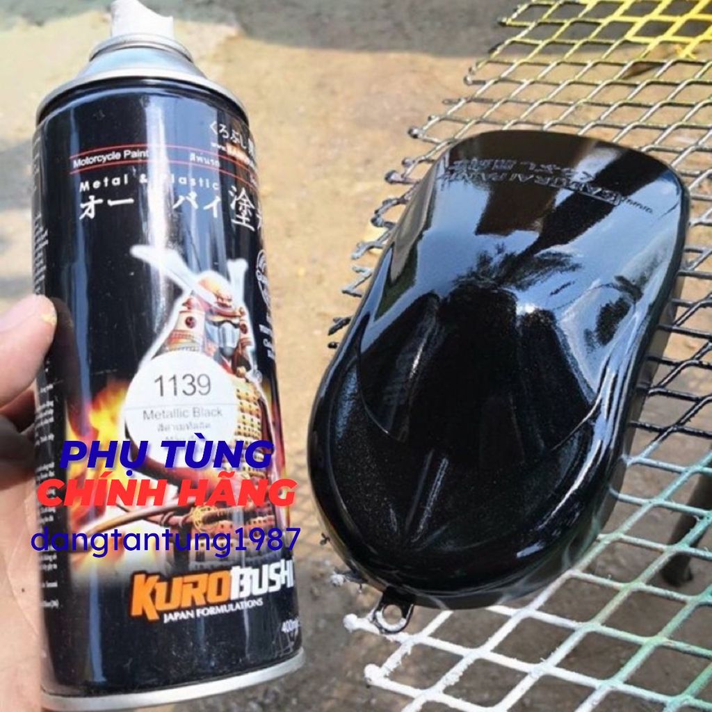 Sơn xịt Samurai màu Đen Kim Loại - 1139 (400 ml)