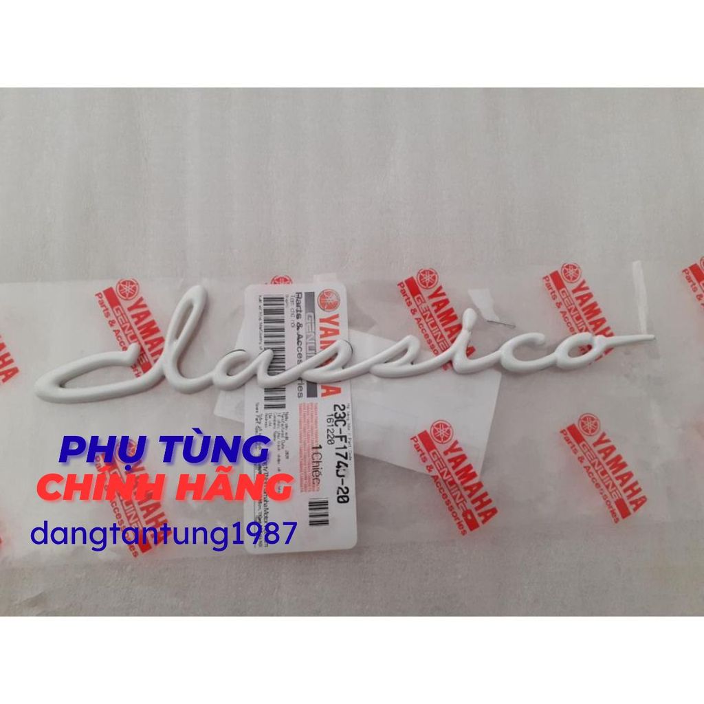 Tem chữ nổi Classico - Trắng