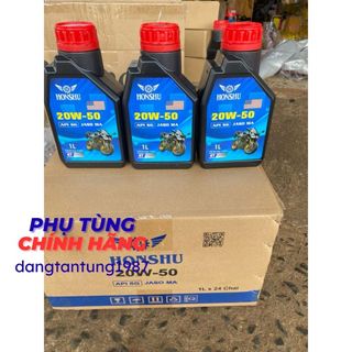 Nhớt xe máy số cao cấp HONSHU 20w-50 jaso ma 1l chế mọi loại xe