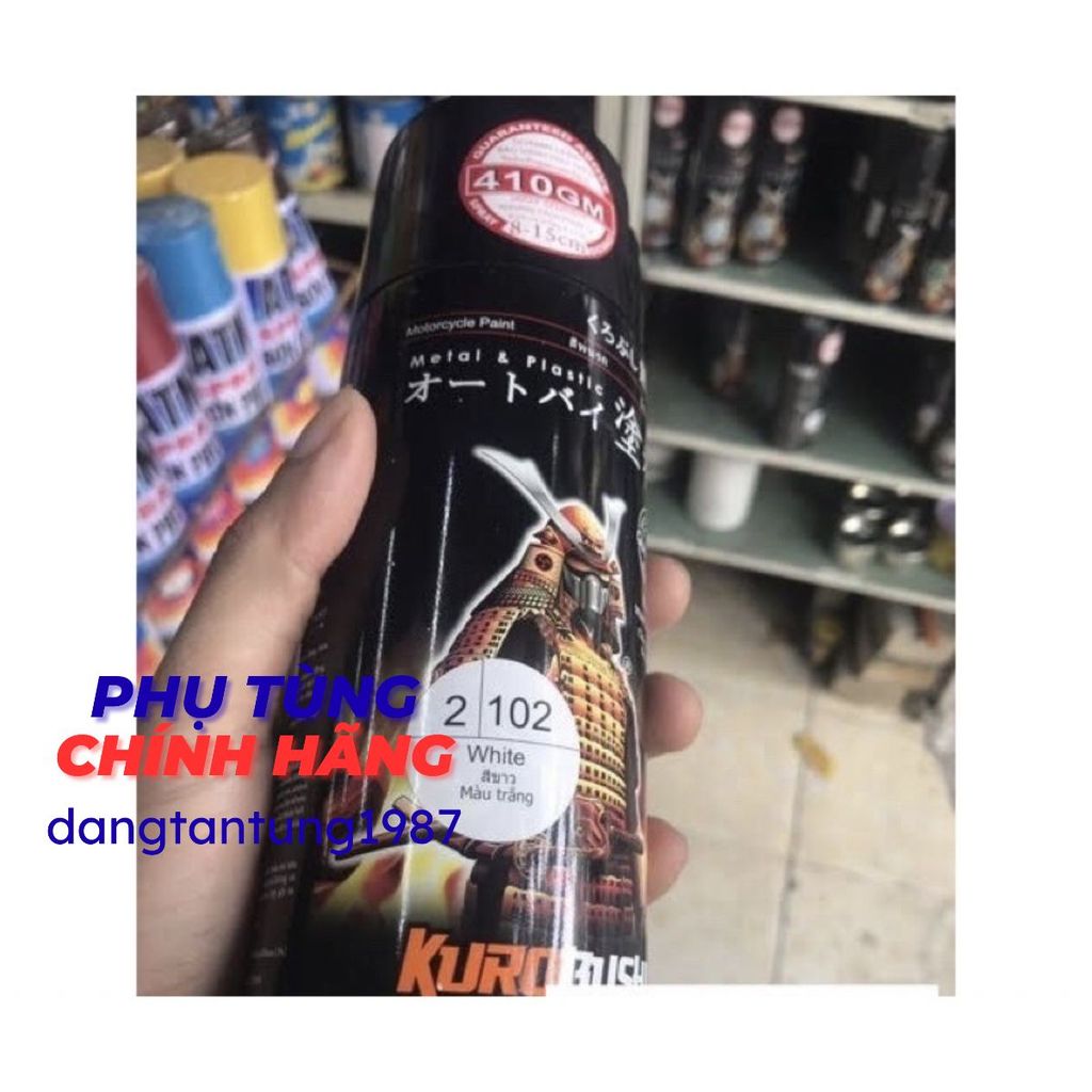 Sơn xịt Samurai màu trắng -102 ( 400ml)