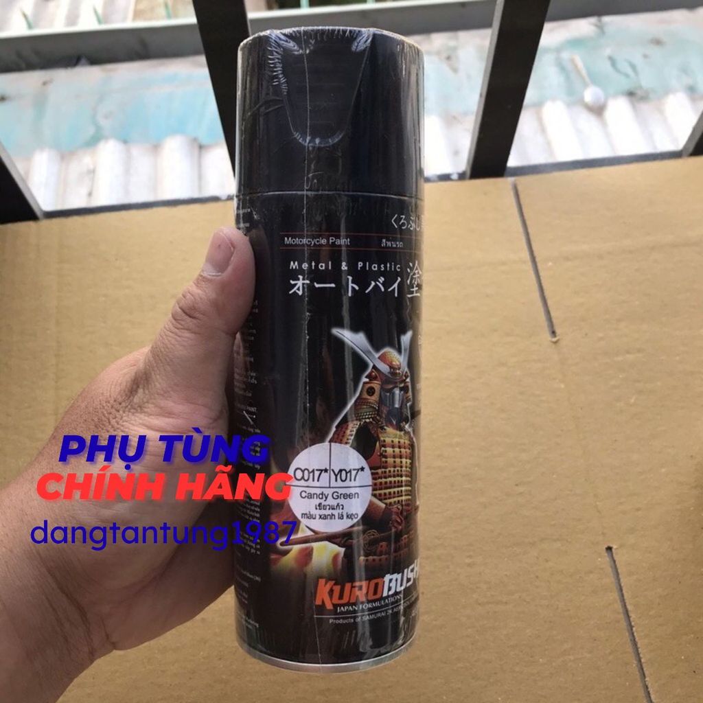 Sơn xịt Samurai xanh candy xanh lá - Y017