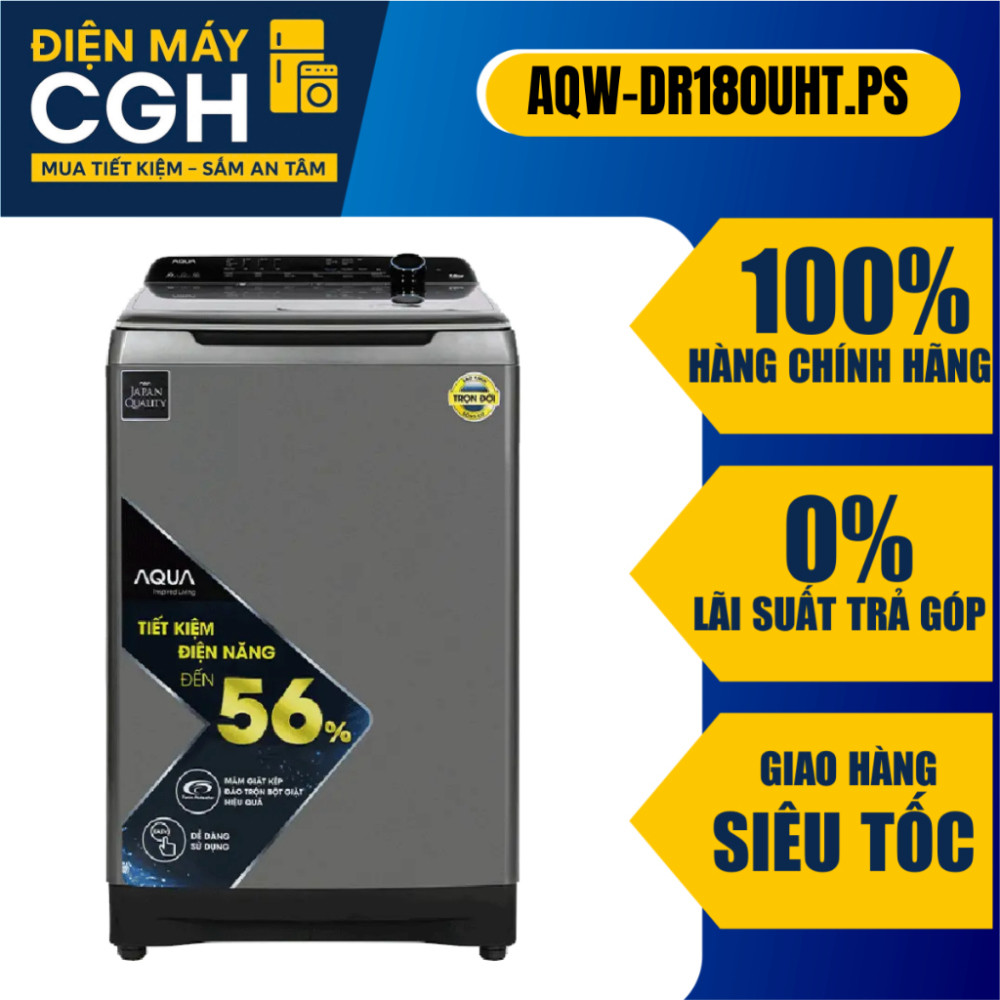 [ Máy giặt Aqua Inverter 12 kg AQW-DR120HT BK ]