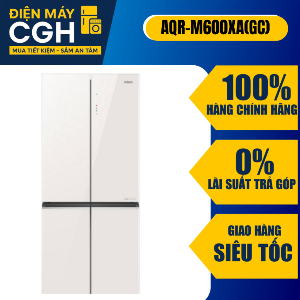 [ Tủ lạnh Aqua AQR-M600XA(GC) Inverter 529 lít Multi Door màu trắng ]
