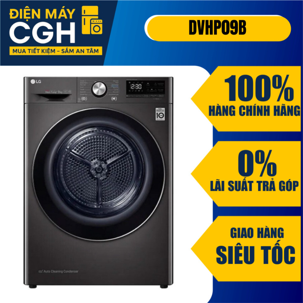 [ Máy sấy bơm nhiệt LG 9 Kg DVHP09B ]