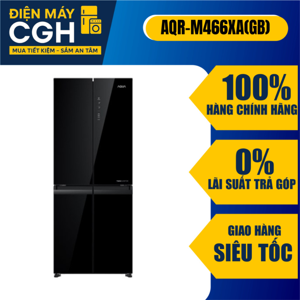 [ Tủ Lạnh Aqua 4 cánh Inverter AQR-M466XA(GB) 410L Multi Door ]