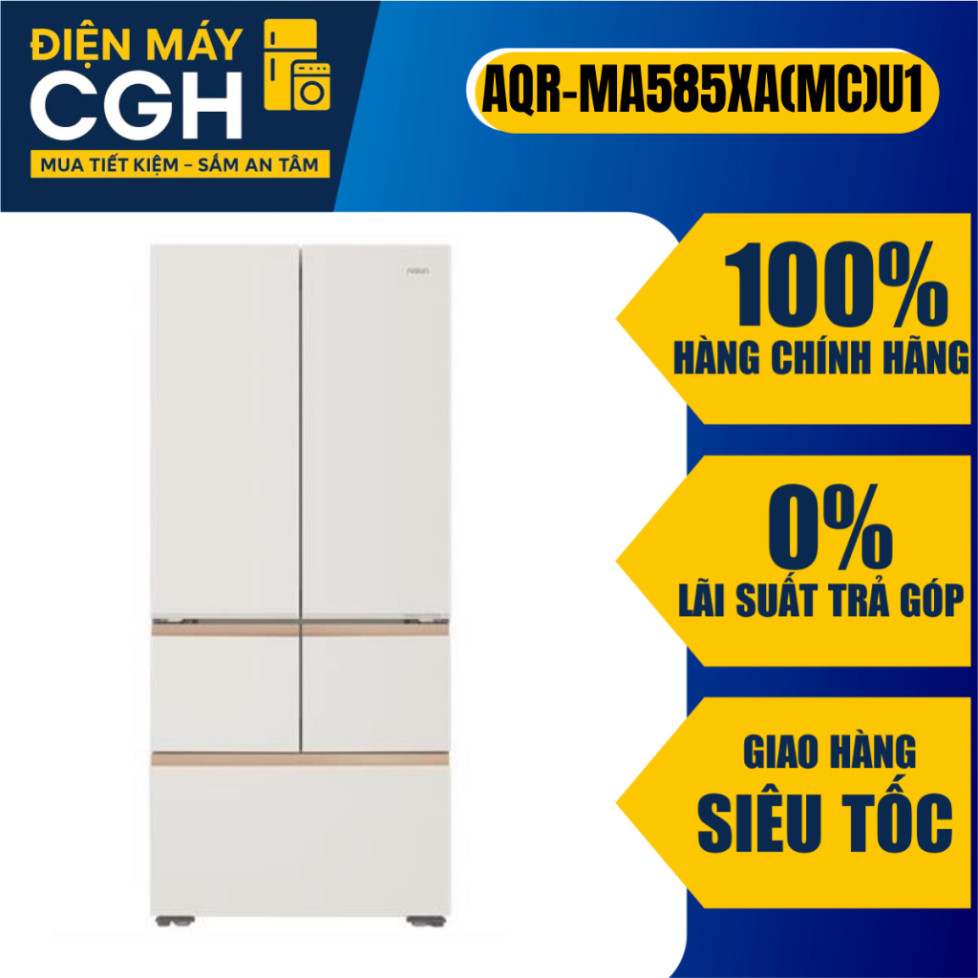 [ Tủ lạnh Aqua Inverter AQR-MA585XA(MC)U1 512 lít 5 cửa,làm đá tự động ]