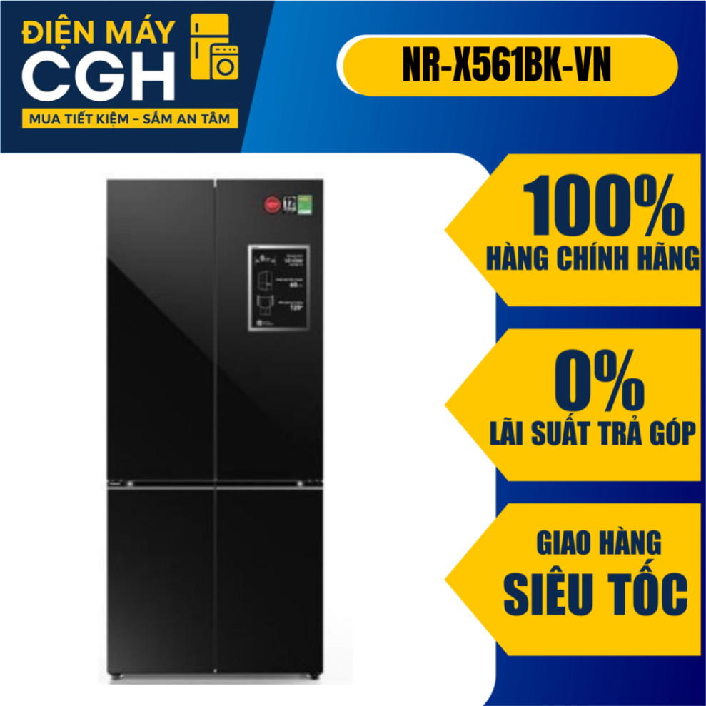 [ Tủ lạnh Panasonic Inverter 510 lít Multi Door NR-X561BK-VN ]