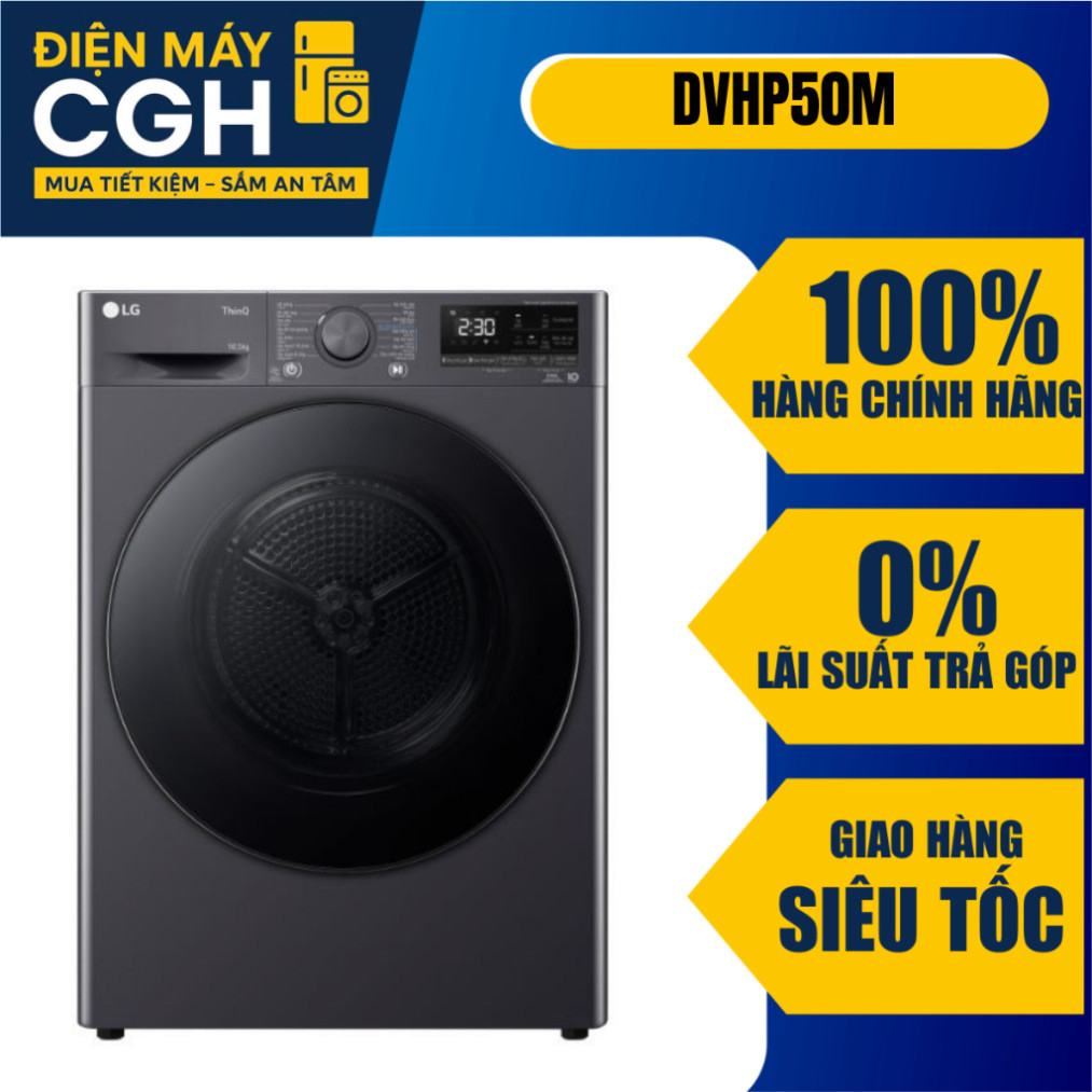 [ Máy Sấy Bơm Nhiệt LG DVHP50M Inverter 10.5 Kg ]