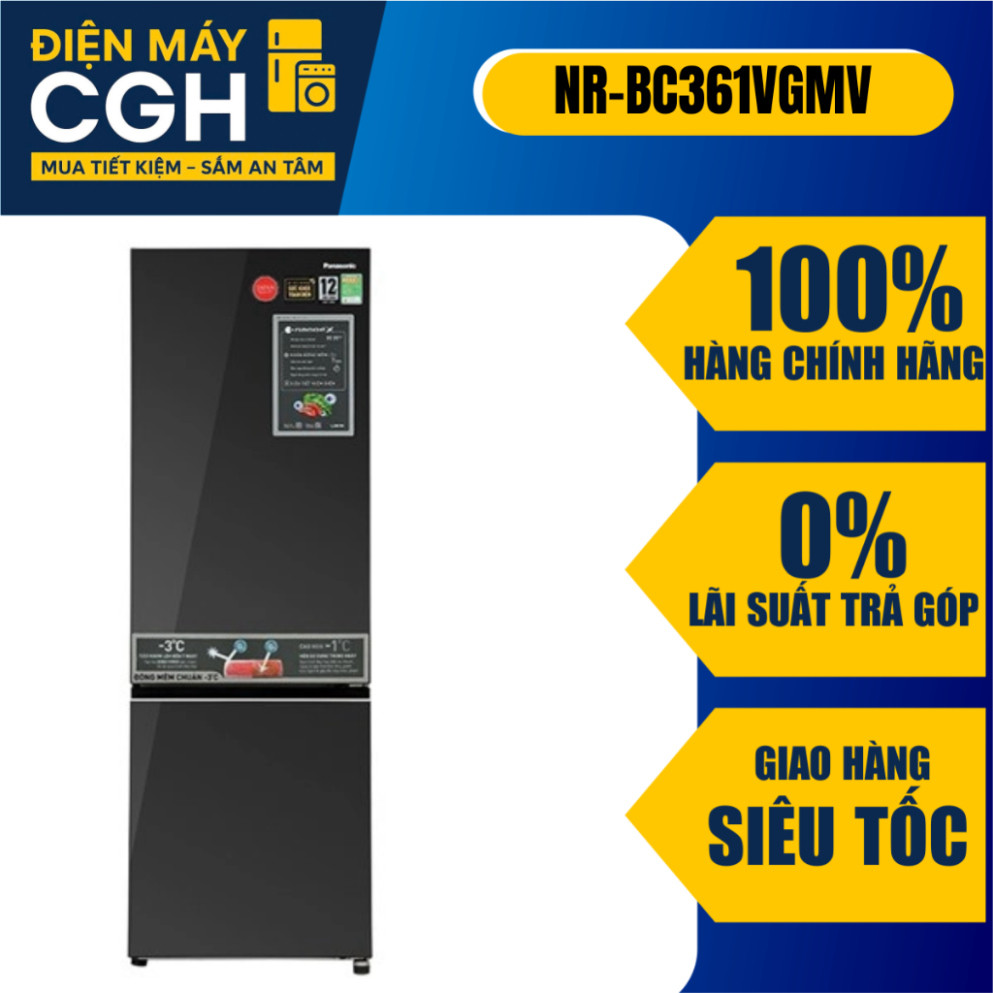 [ Tủ lạnh PANASONIC NR-BV331CPKV 300 lít Inverter màu đen ]