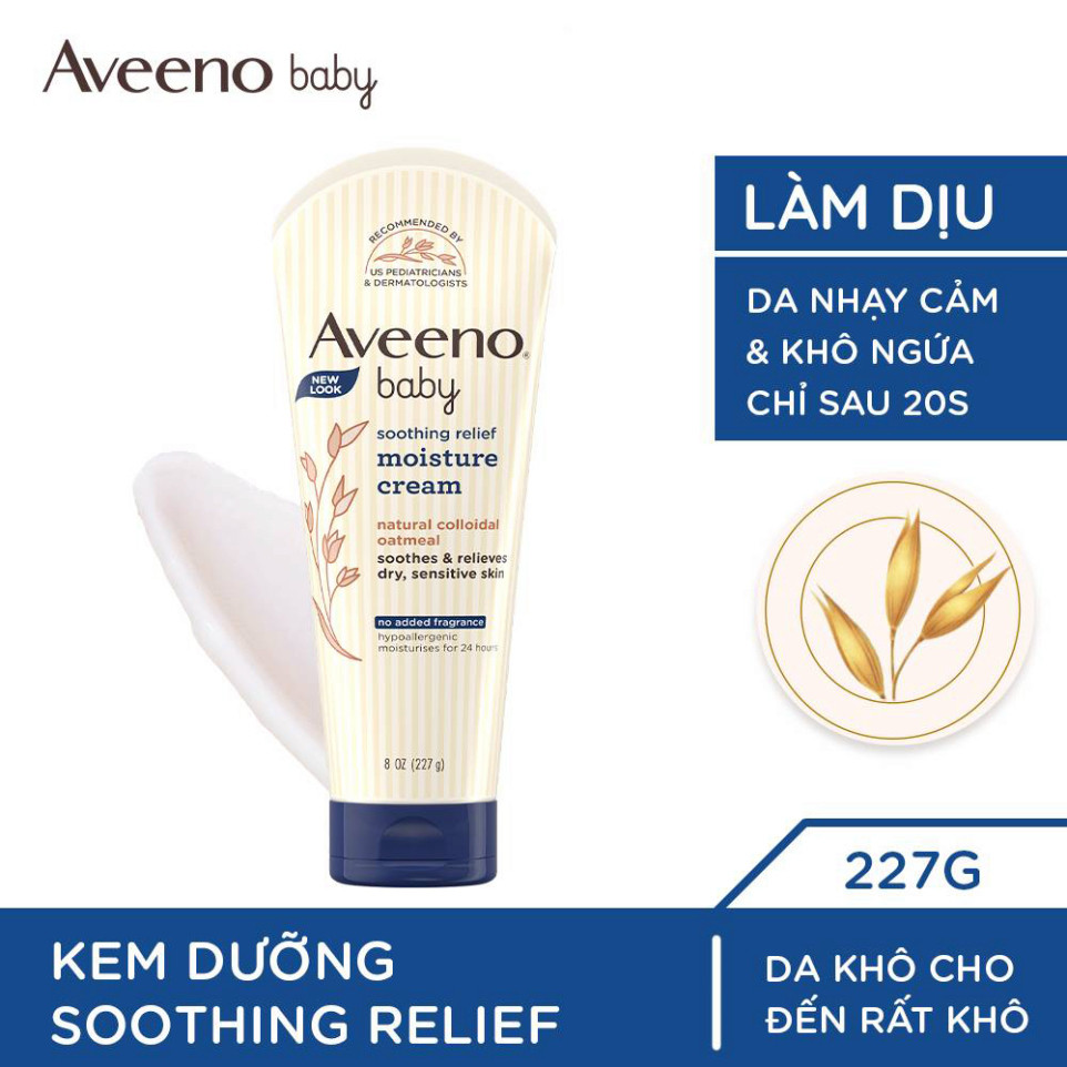 Kem Dưỡng Ẩm Cho Da Khô Và Nhạy Cảm Aveeno Baby Soothing Relief Moisture Cream (227g)