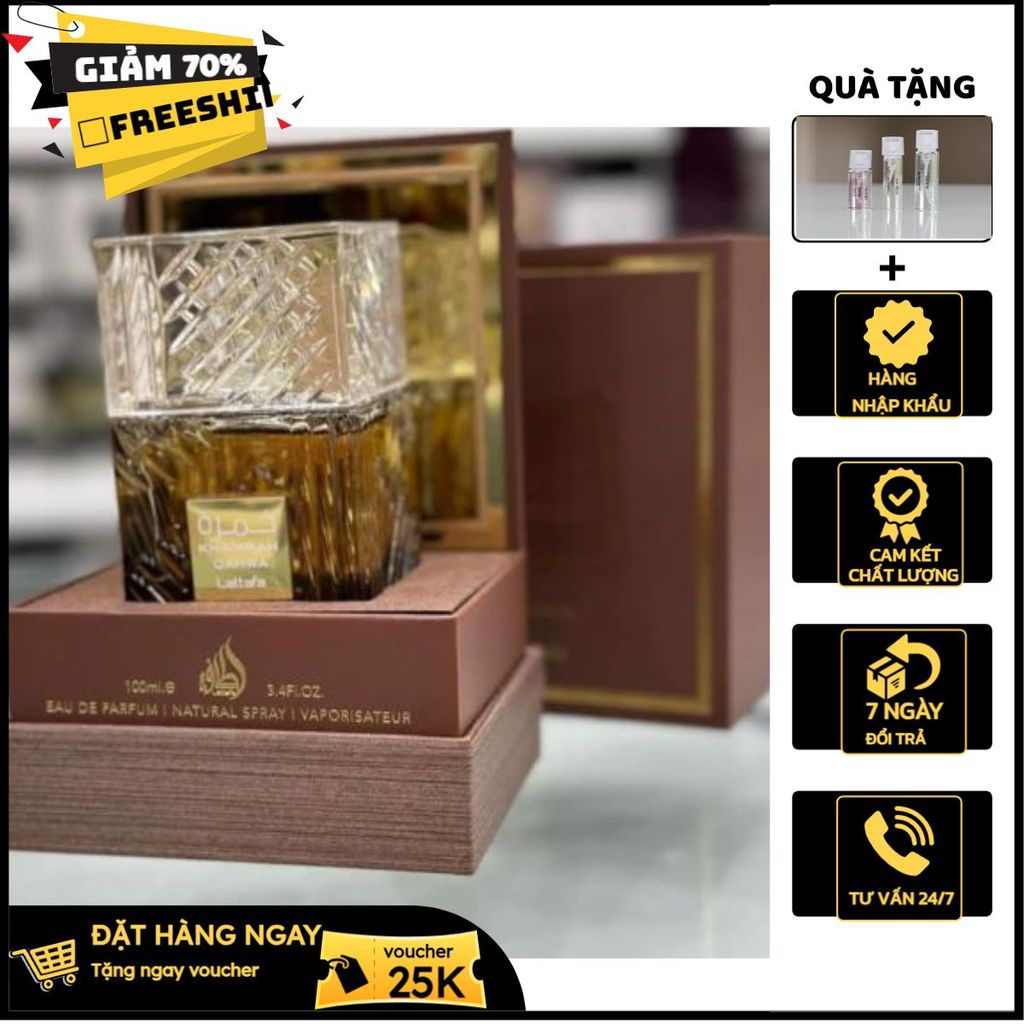 { HOT } Nước hoa Lattafa Khamrah EDP/ Khamrah Qahwa 30ml fullseal