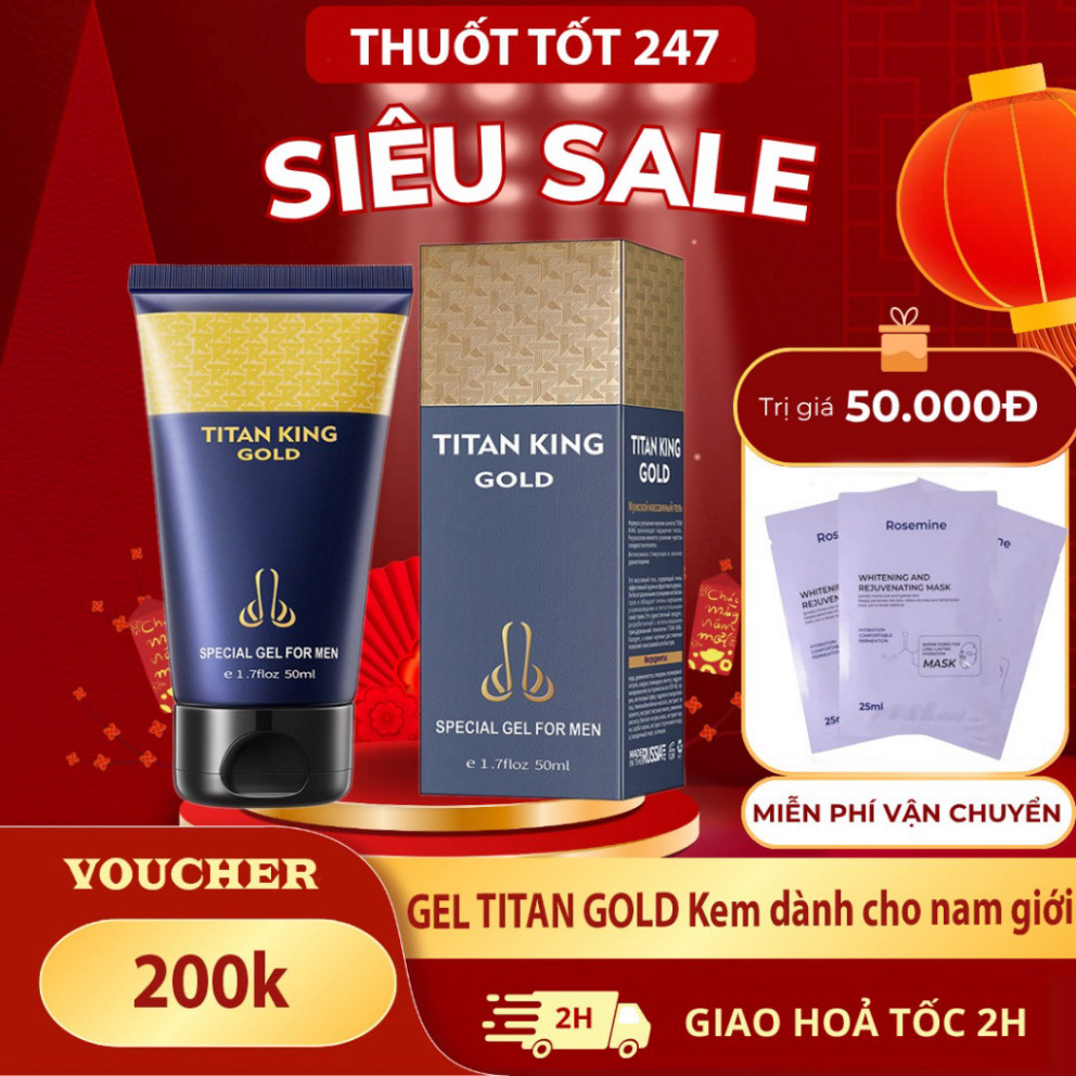 Spot TITAN GOLD GEL Kem Titan gel vàng mới của Nga dành cho nam giới kem sử dụng ngoài da tinh dầu k