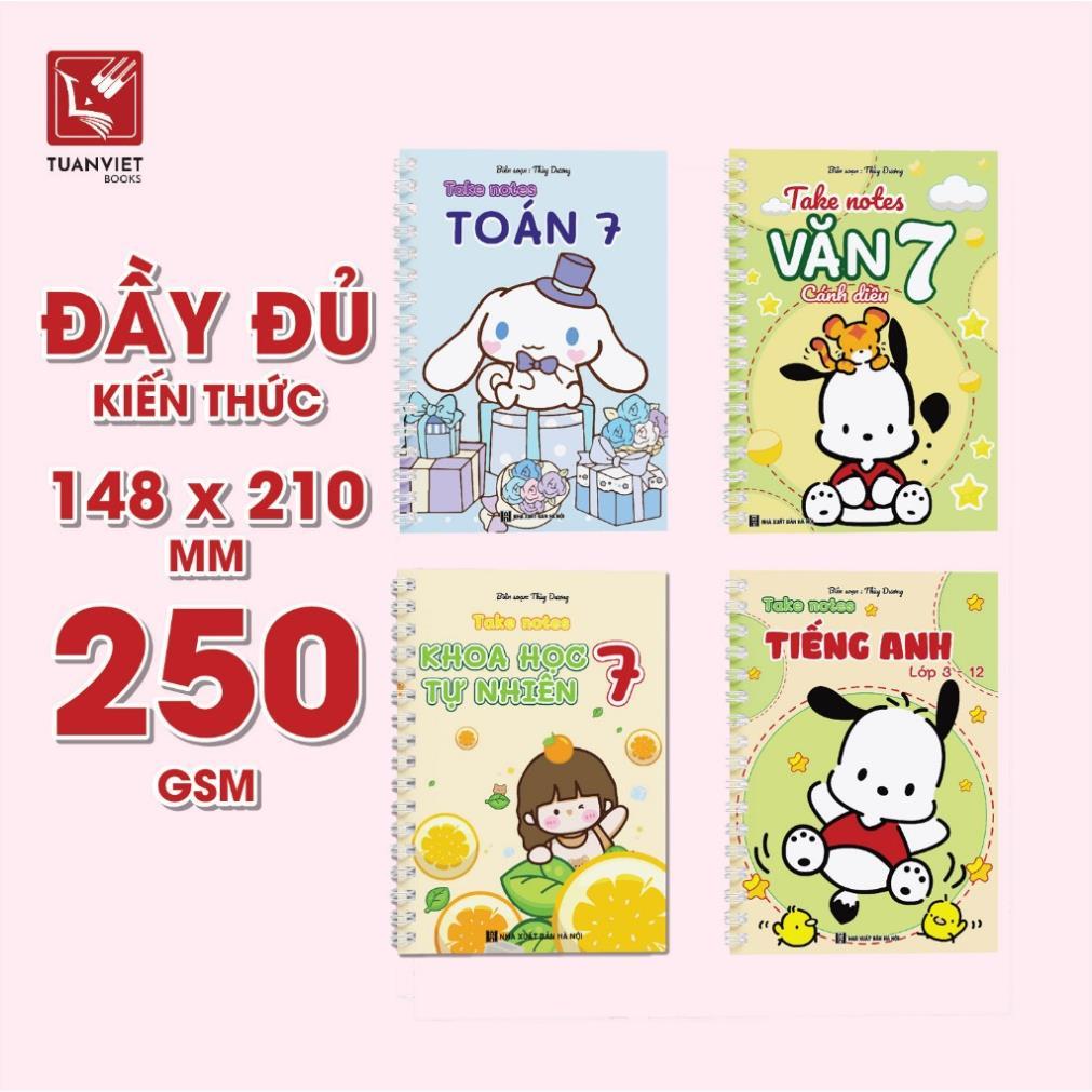 TV- Sổ Giấy Lò Xo Take Notes Lớp 7 Cánh Diều TUANVIET BOOKS cỡ A5 (Mới Nhất) - Toán, Văn, KHTN, Anh