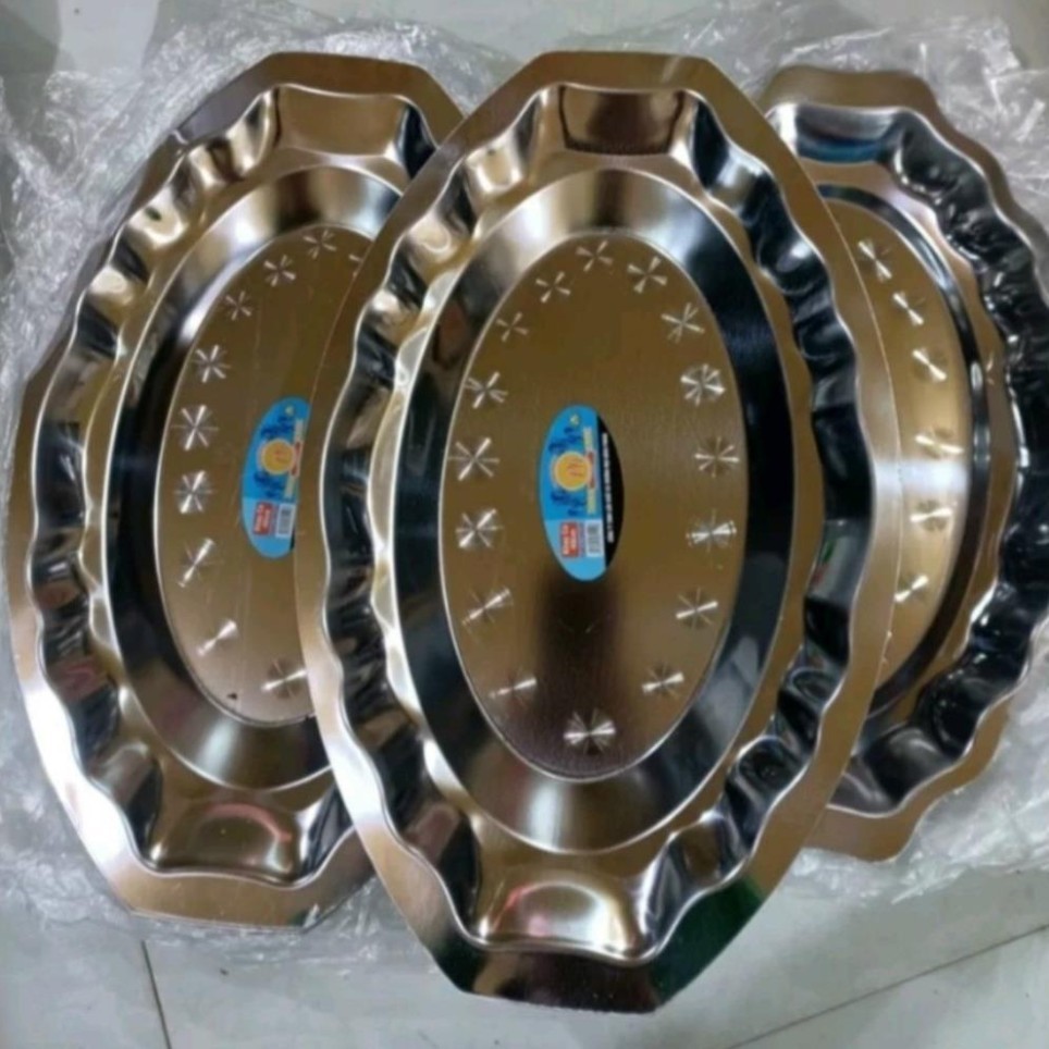 Khay đĩa đựng cá hấp inox, khay hâm nóng đồ ăn cho gia đình, nhà hàng BH