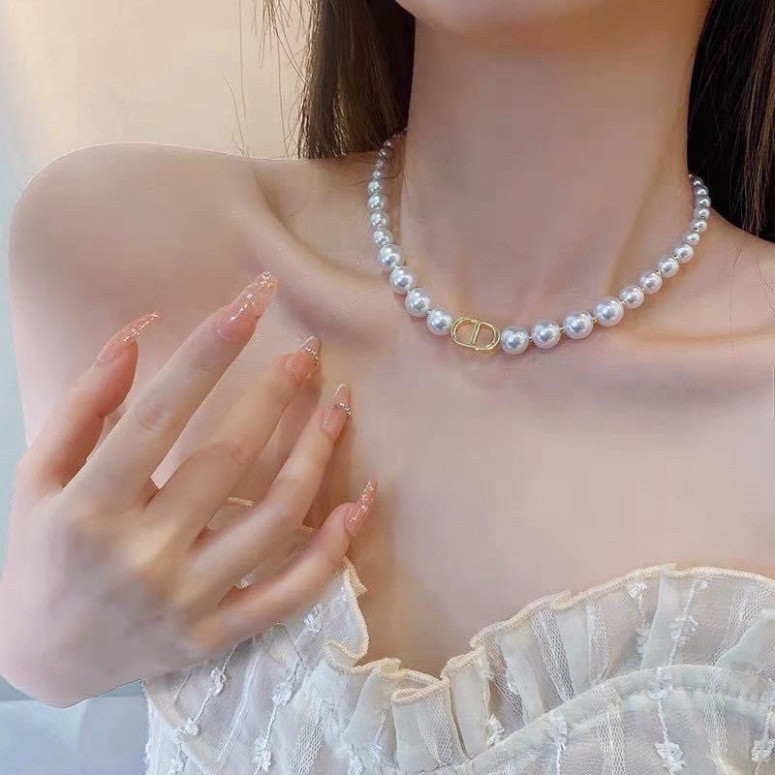 (Bán sỉ) Sét vòng cổ hoa tai vòng tay ngọc 3 món sang chảnh