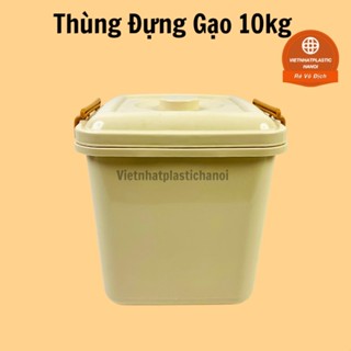 Thùng đựng gạo 10kg Việt Nhật có nắp đậy - thùng nhựa có nắp 5351