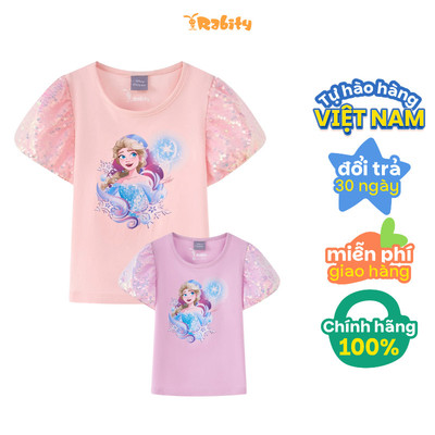  Áo thun tay phồng Elsa Disney bé gái Rabity 503.010