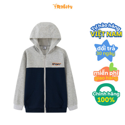 [VOUCHER GIẢM 25K ĐƠN 299K]  Áo khoác mũ dài tay bé trai Rabity 92762
