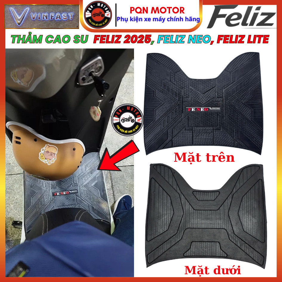 Thảm Cao Su Đúc VinFast Feliz Thường, Feliz S, Feliz 2025, Feliz Lite, Feliz NEO , EVO – Dày Bền