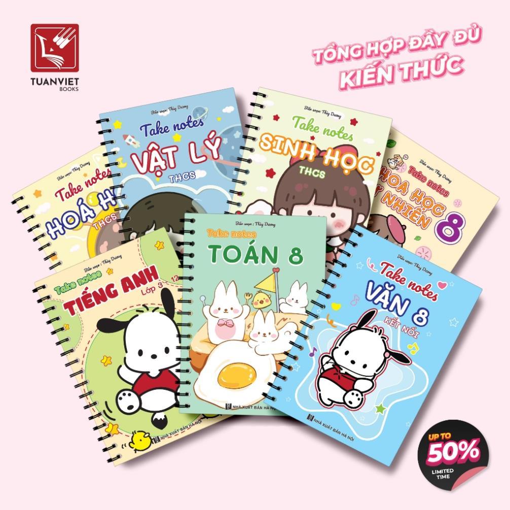 STV- Sổ Giấy Lò Xo Take Notes Lớp 8 Kết Nối  cỡ A5 (Mới Nhất) - Toán, Văn, Anh,KHTN