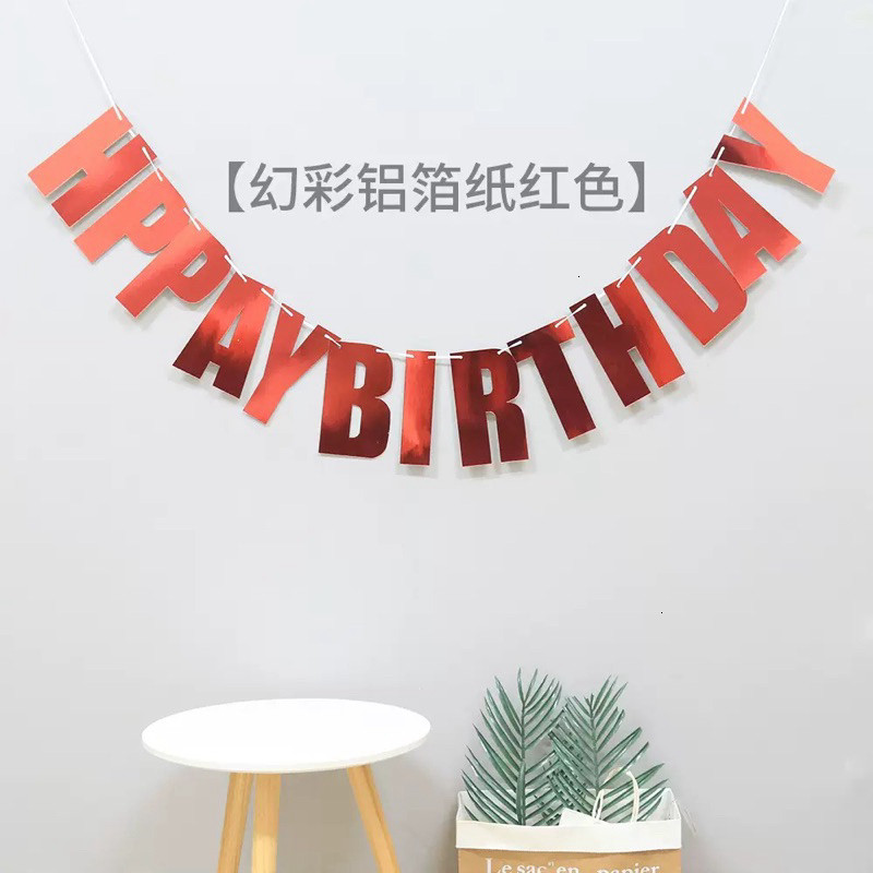 Dây chữ happy birthday font cứng decor trang trí sinh nhật phù hợp mọi lứa tuổi