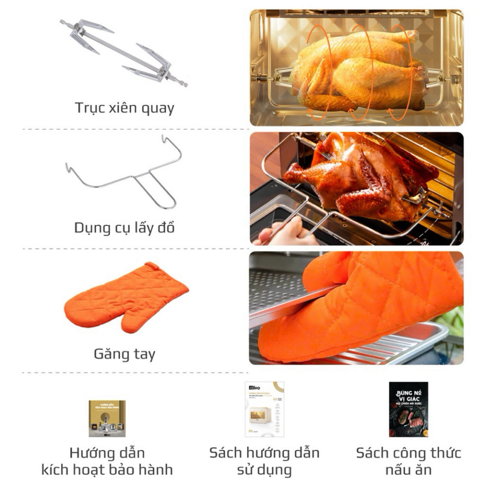 [HẰNG TẶNG KHÔNG BÁN ]  Bộ Phụ Kiện Nồi Chiên Hơi Nước OLIVO SF20 PRO - Bảo Hành 24 Tháng