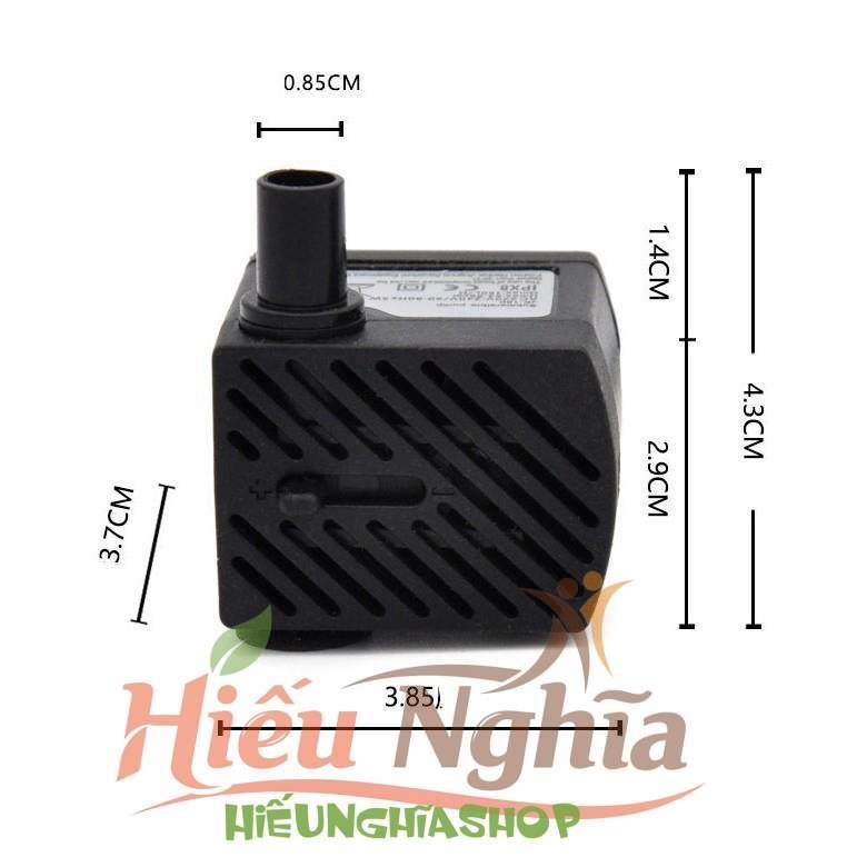 [ 3W không đèn ] Máy Bơm Nước Chìm cho Hồ Cá, Hòn Non, Bộ Thác Nước - Bơm 3w 220vol