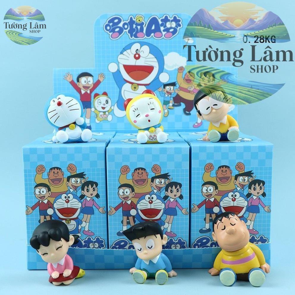 Hộp Mù Figure Doraemon Nobita Shizuka Dorami Jaian Suneo, Cao 4-5cm