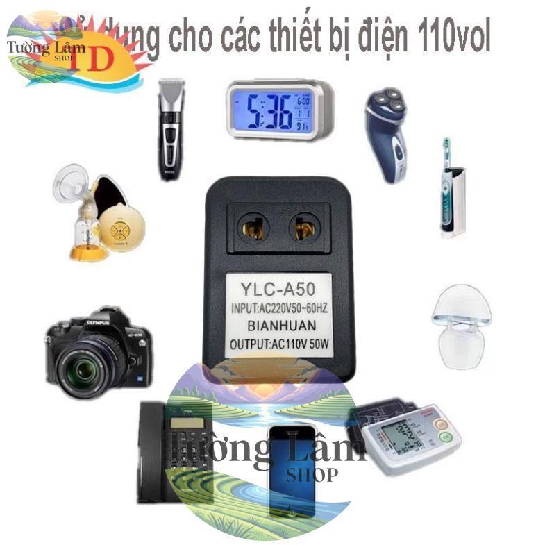 Bộ Chuyển Đổi Biến Áp Giảm Áp 220V Sang 110V AC 50W AC220V, Máy biến áp 220V sang 110V 50W đồ điện n